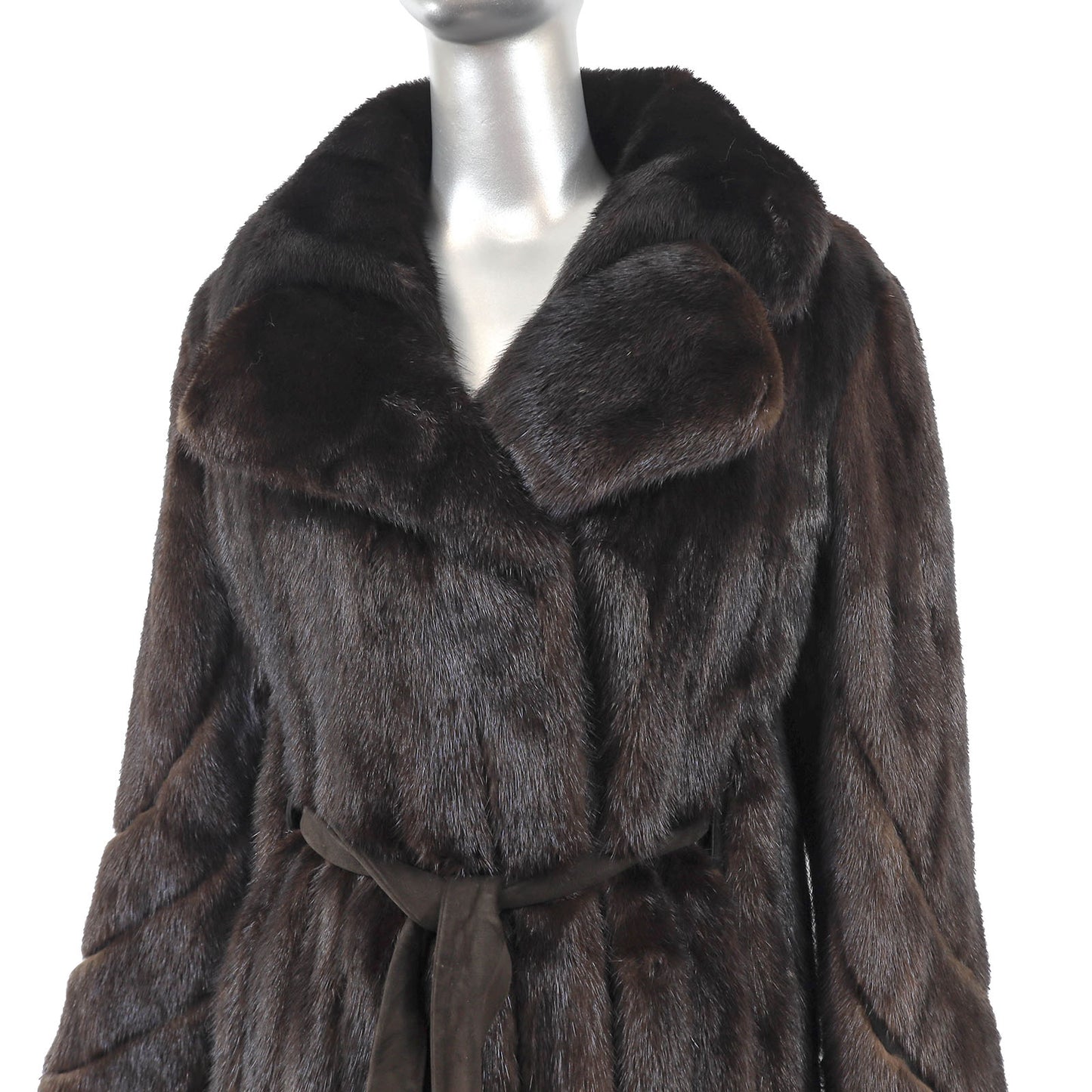 Dark Brown Mink Coat- Size M