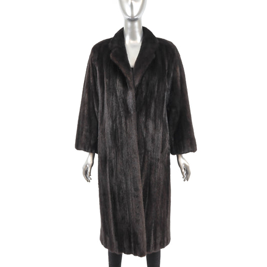 Black Mink Coat- Size M