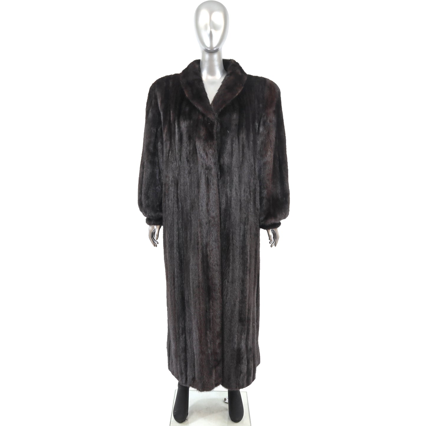 Black Mink Coat- Size XL