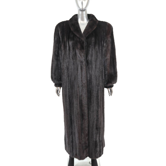 Black Mink Coat- Size XL