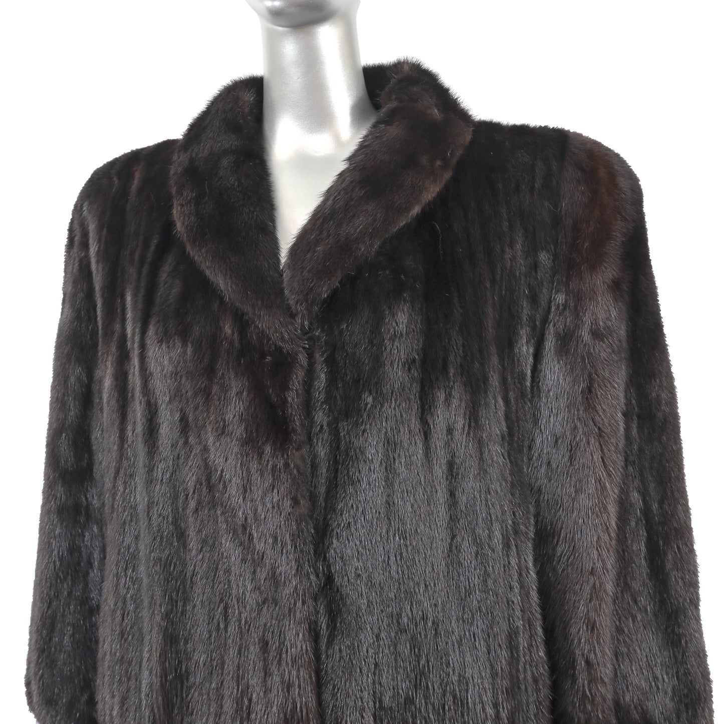 Black Mink Coat- Size XL