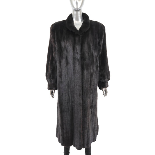 Revillon/ Saks-Fifth Avenue Black Mink Coat- Size L