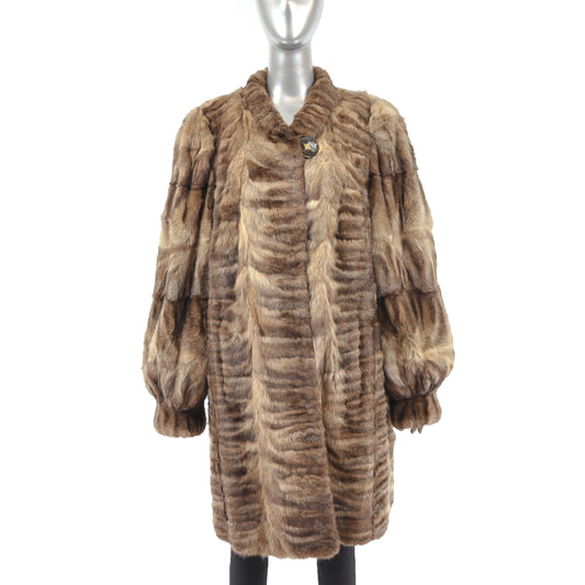 Brown Section Sable 3/4 Coat- Size XL