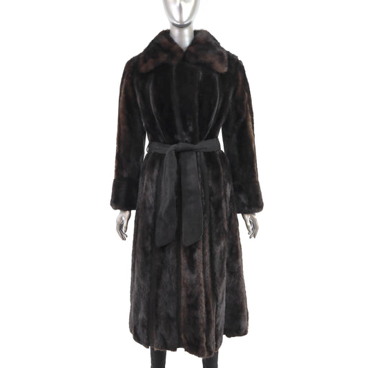 Brown Mink Coat- Size S