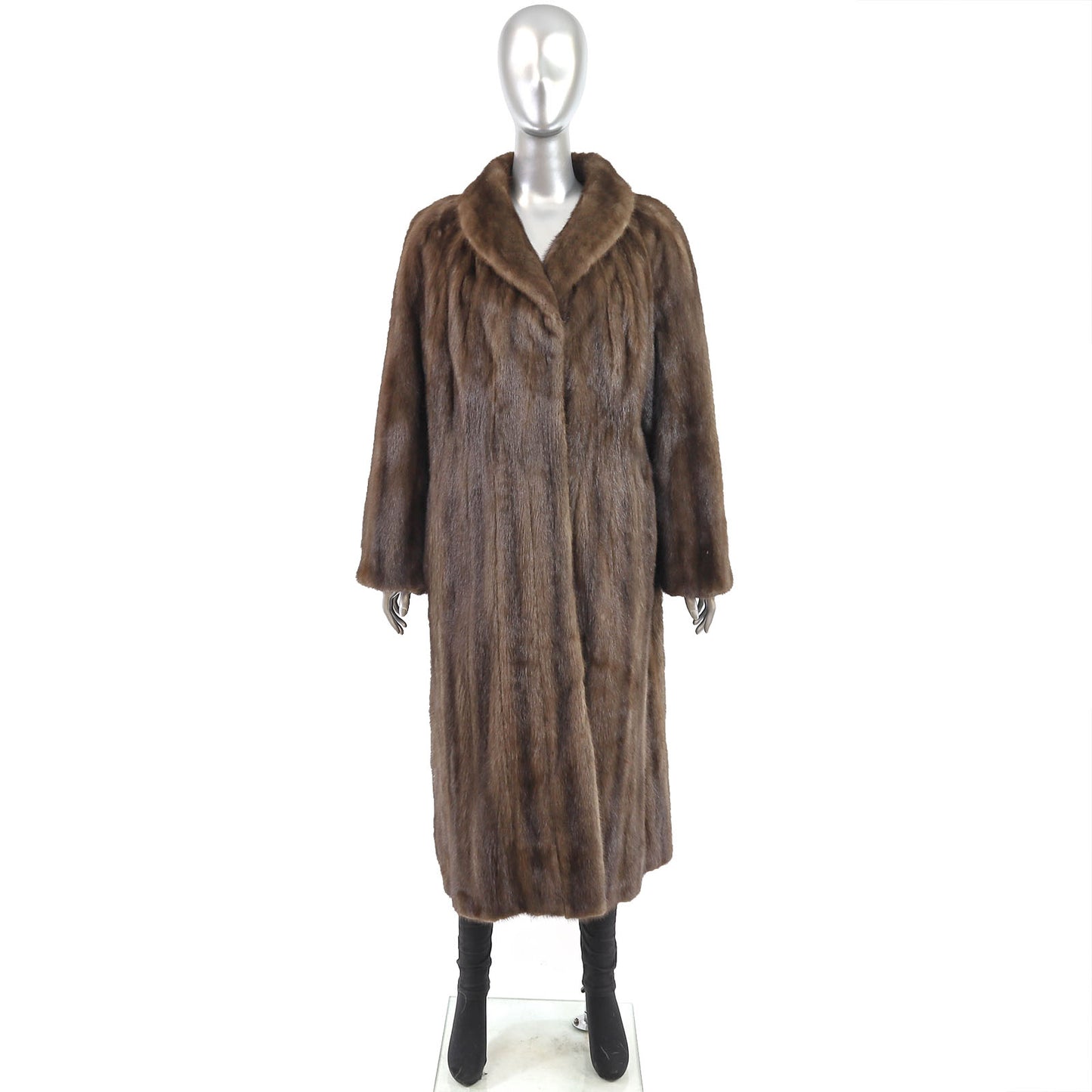 Rosendorf Evans Brown Mink Coat- Size XL