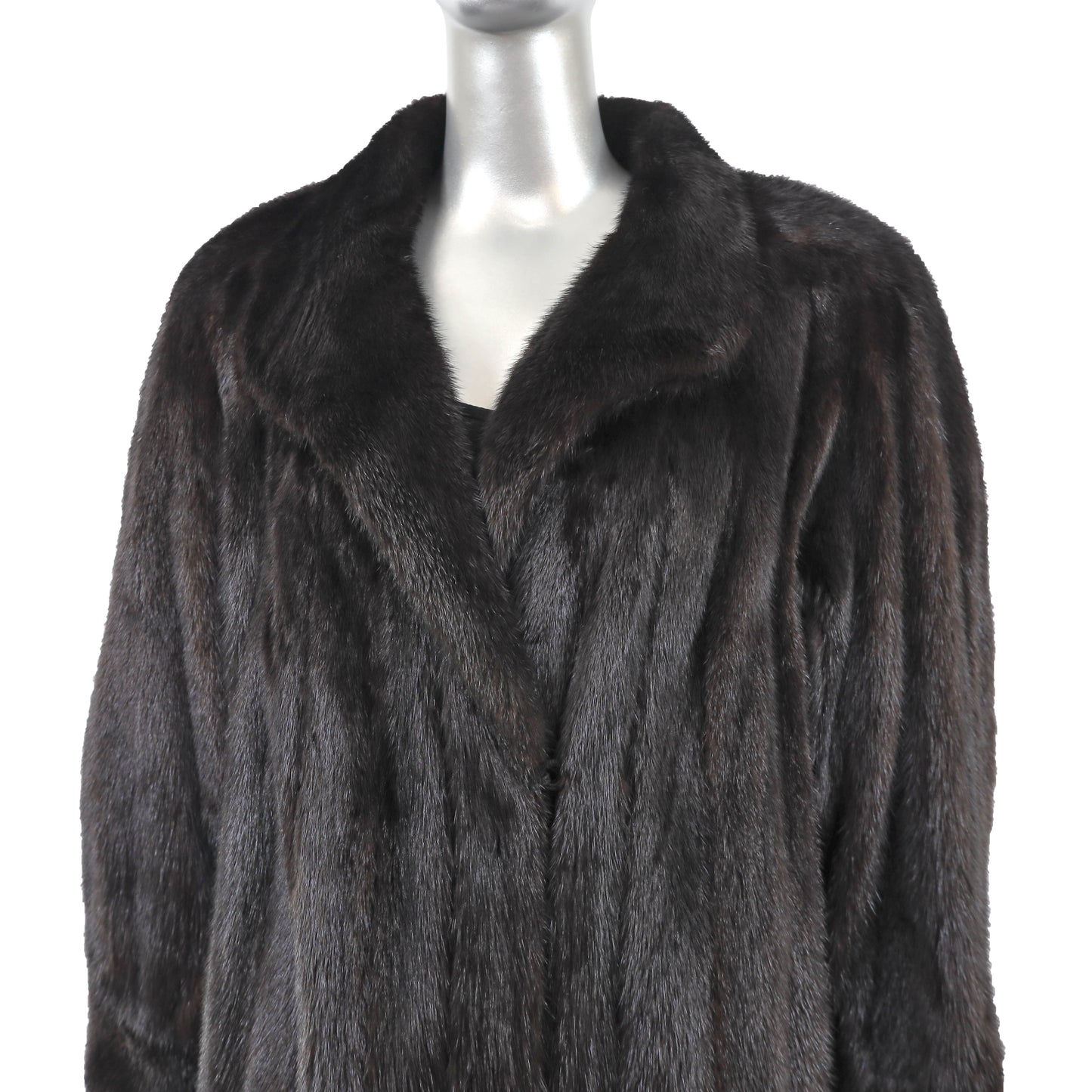 Dark Mahogany Mink Coat- Size XL