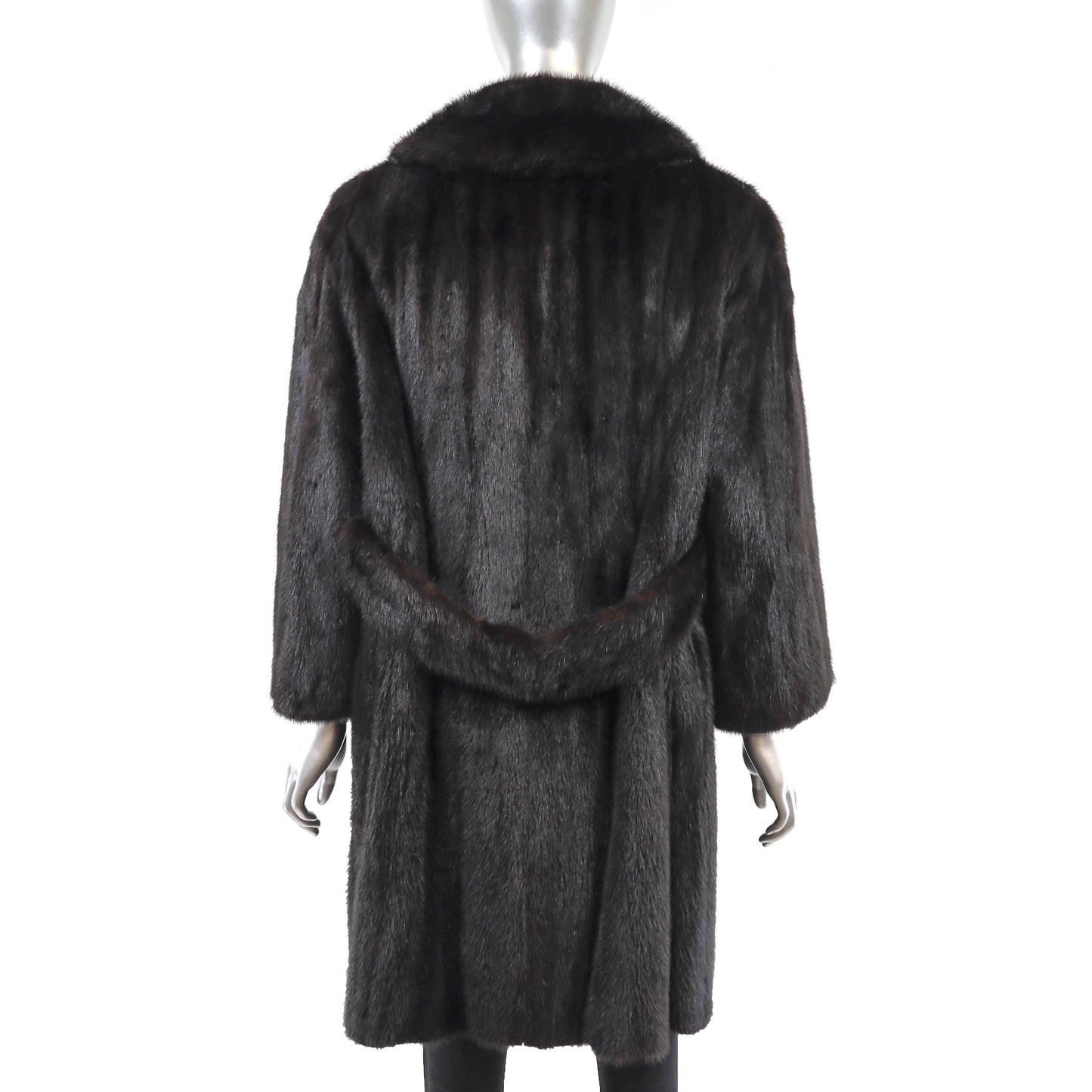 Dark Mahogany Mink 7/8 Coat- Size S