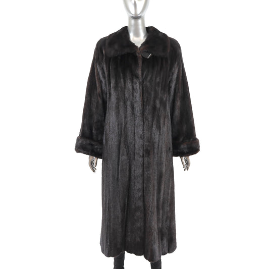 Black Mink Coat- Size XXL