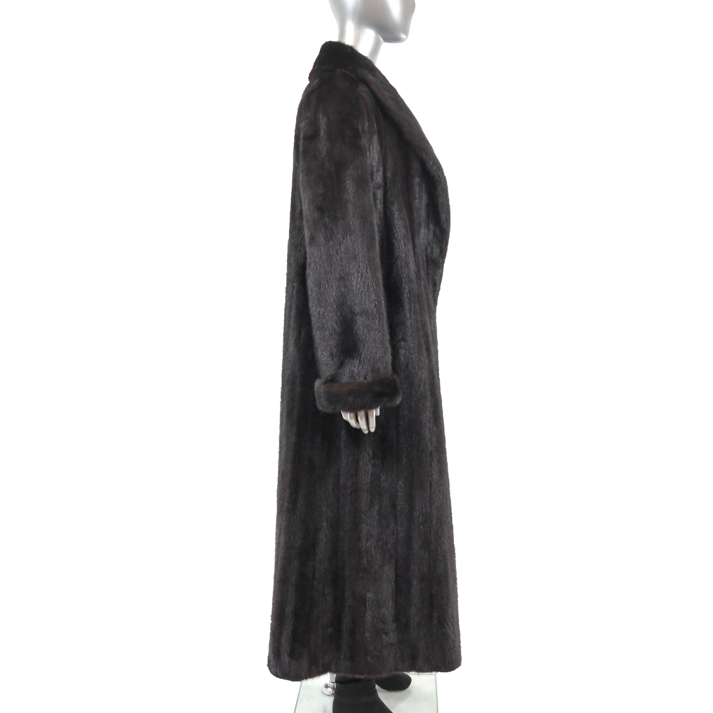 Dark Brown Mink Coat- Size XL