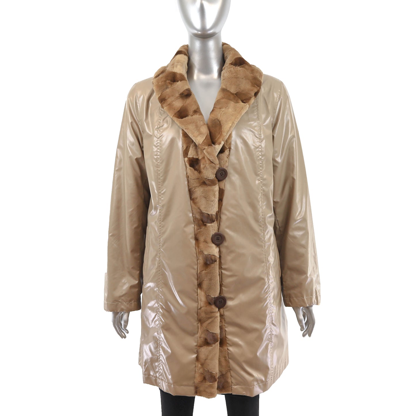 Sheared Reversible Mink Coat- Size M