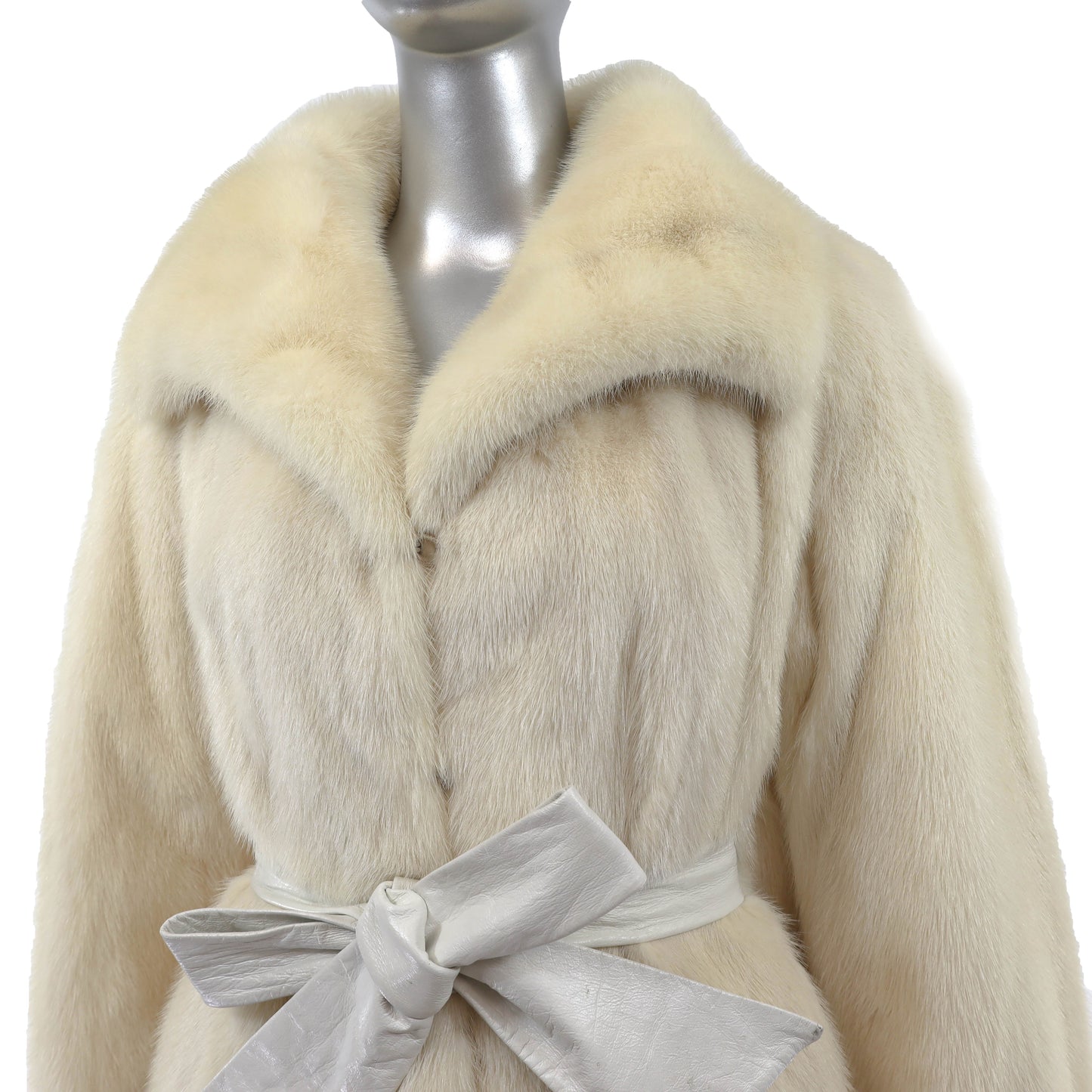 Ivory Mink 3/4 Coat- Size L