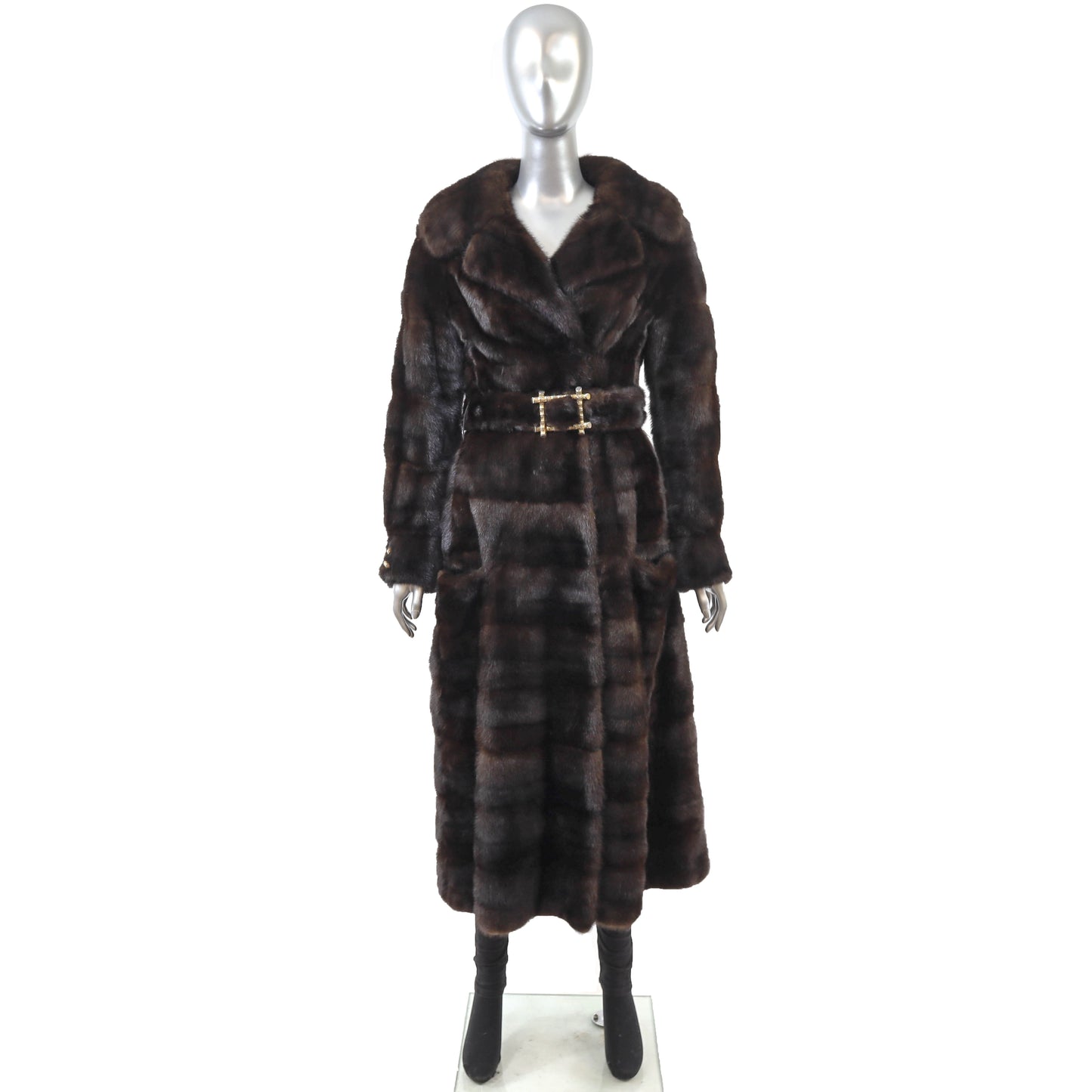 Brown Mink Coat- Size XS