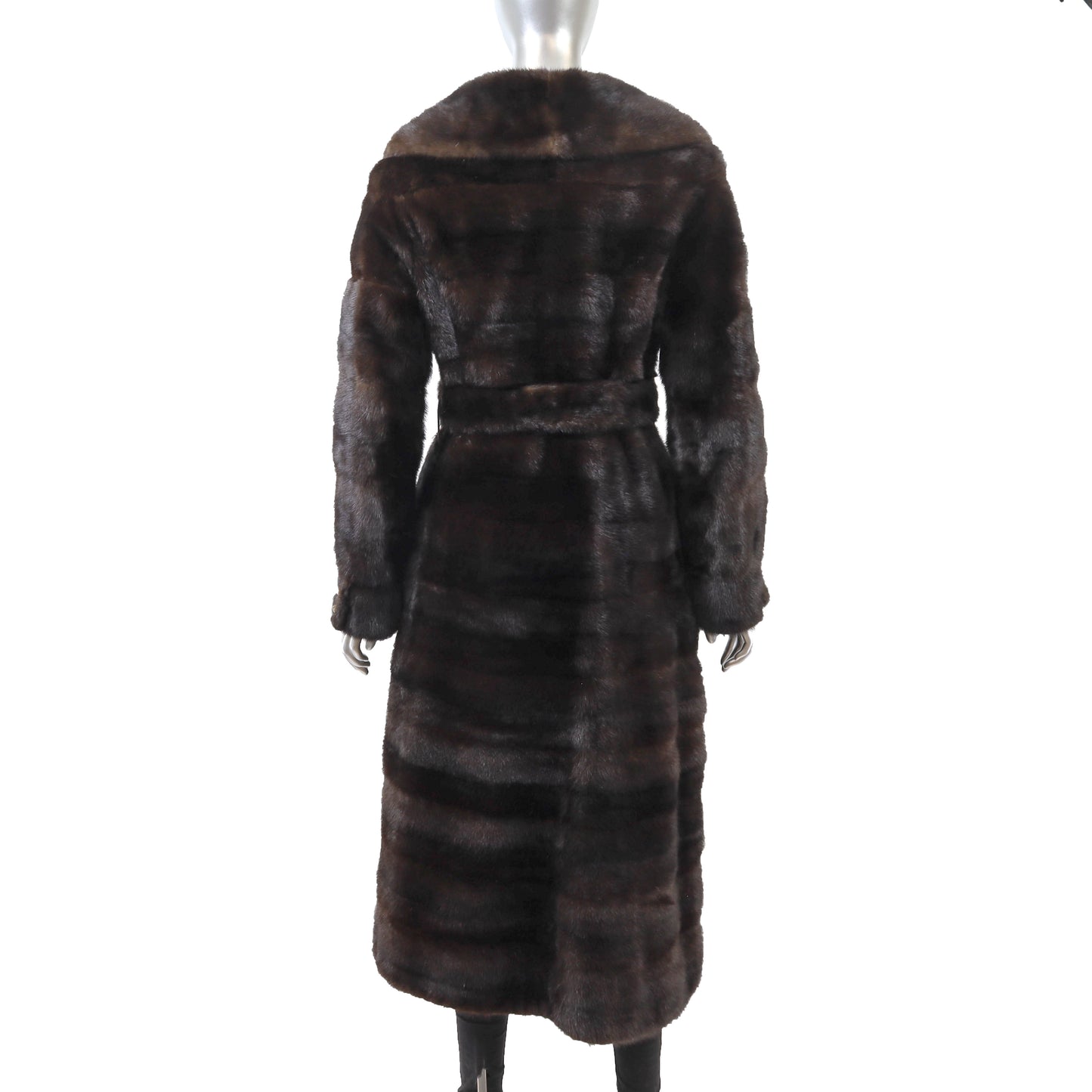 Brown Mink Coat- Size XS