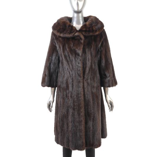 Brown Mink Coat- Size M