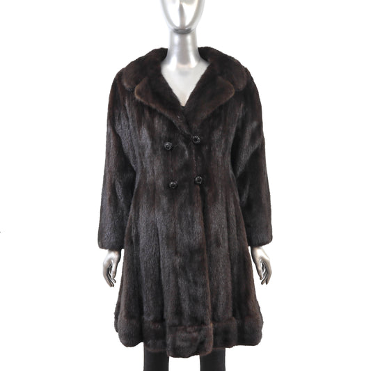 Brown Mink Coat- Size S