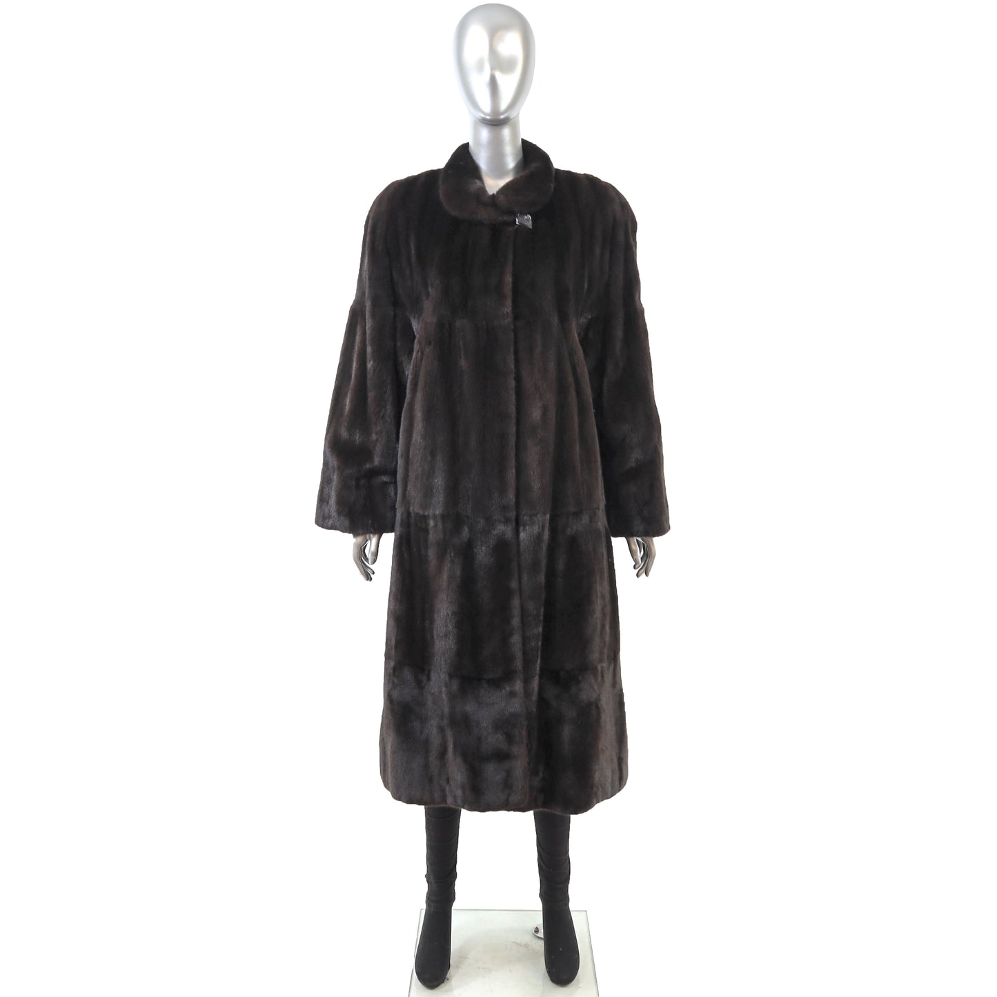 Dark Brown Reversible Mink Coat- Size XL