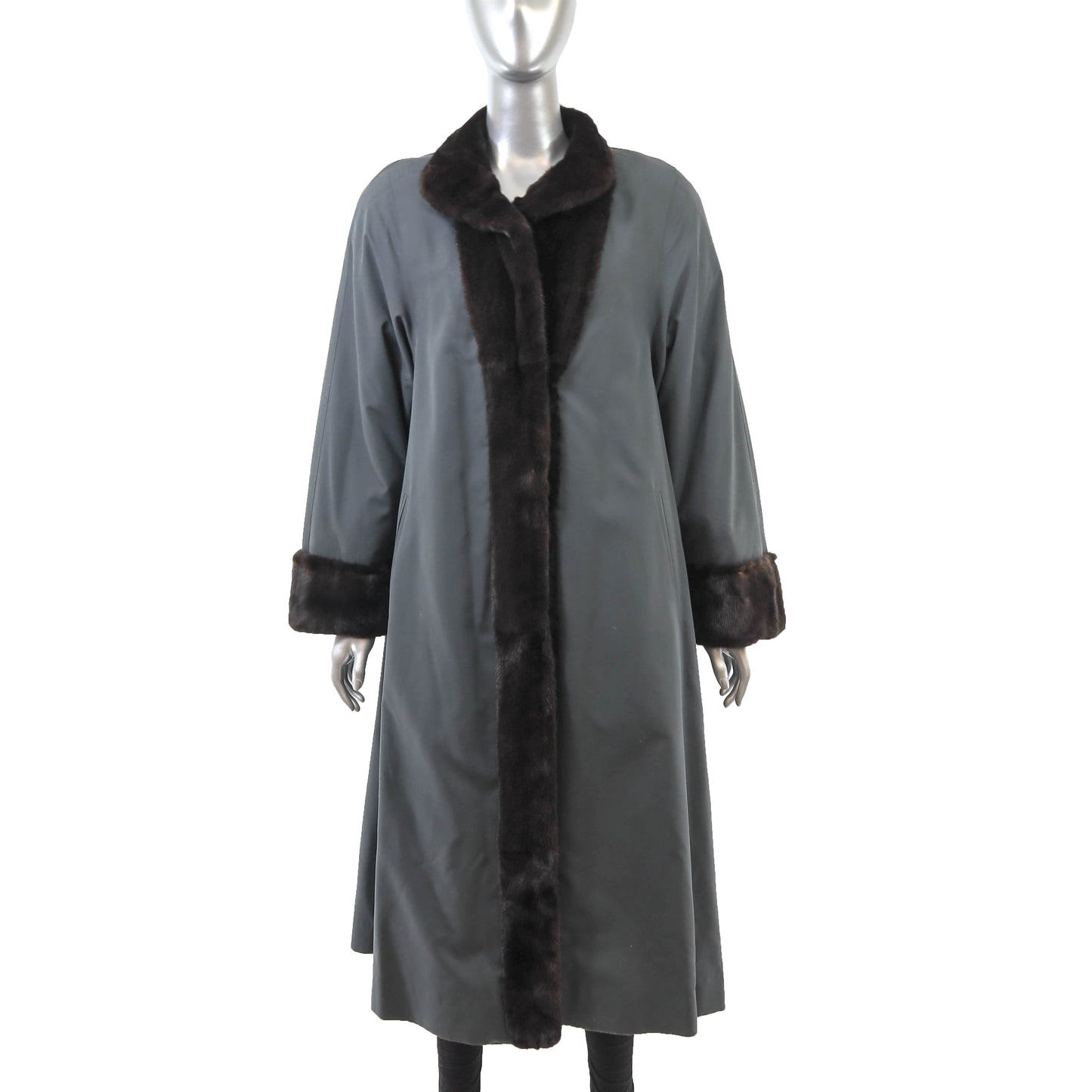 Dark Brown Reversible Mink Coat- Size XL