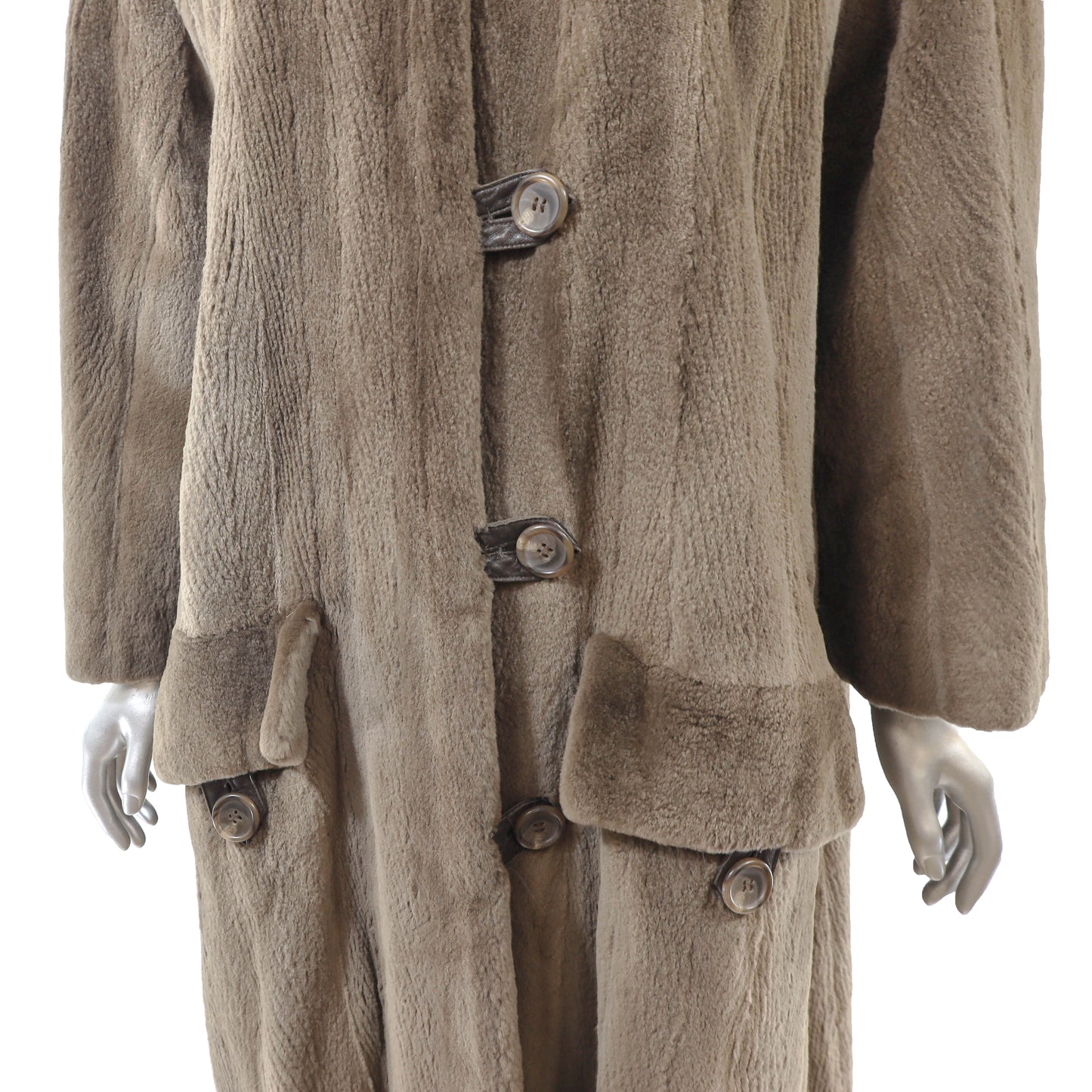 Brown Sheared Mink Coat- Size XXL