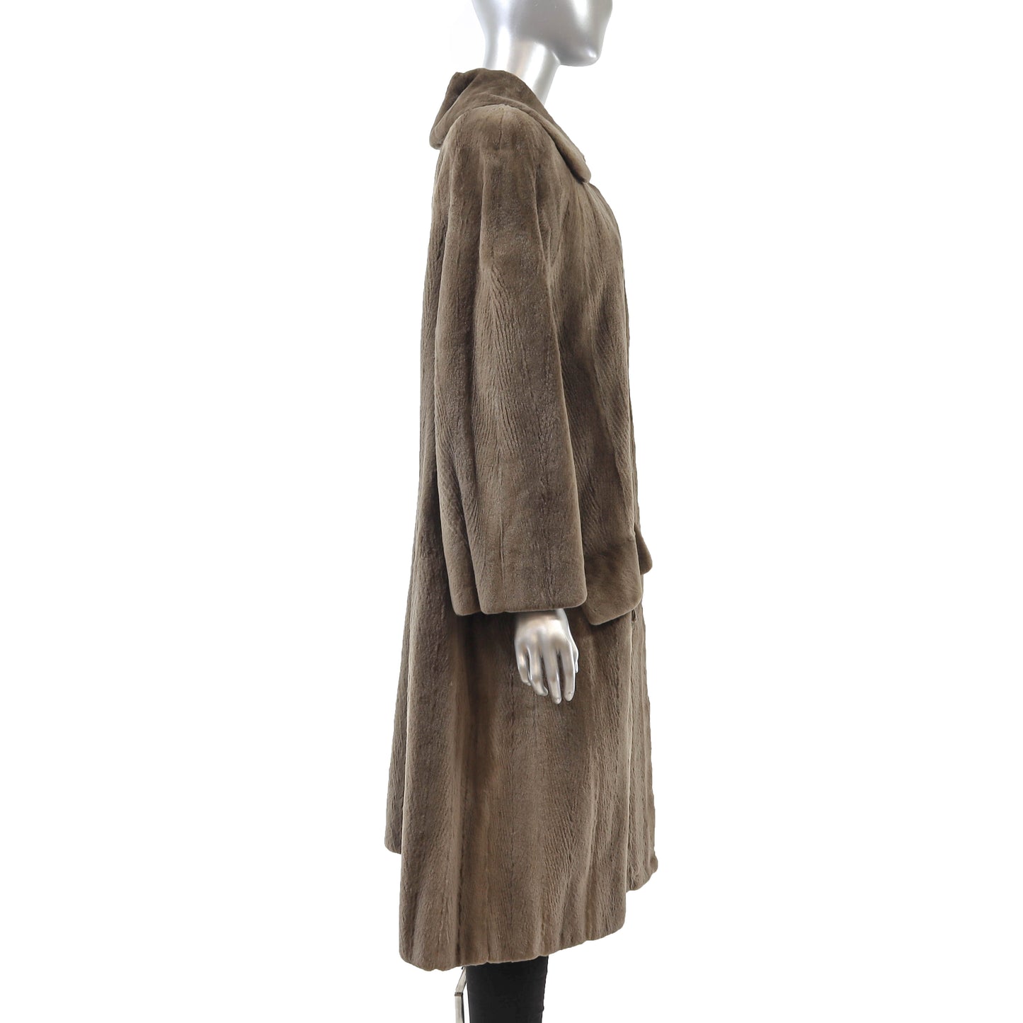 Brown Sheared Mink Coat- Size XXL