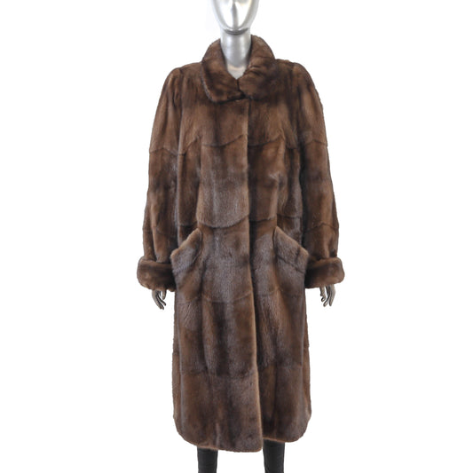 Brown Mink Coat- Size XL