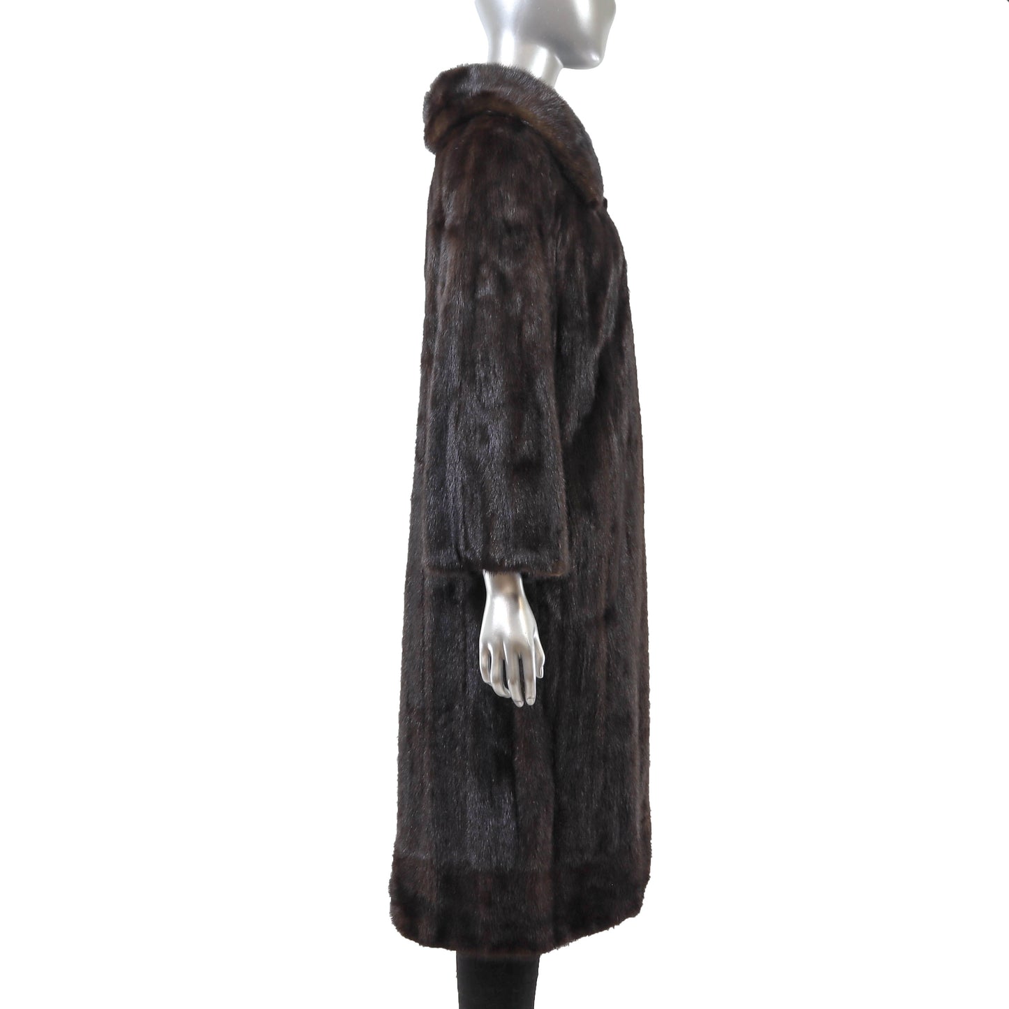 Brown Mink Coat- Size M