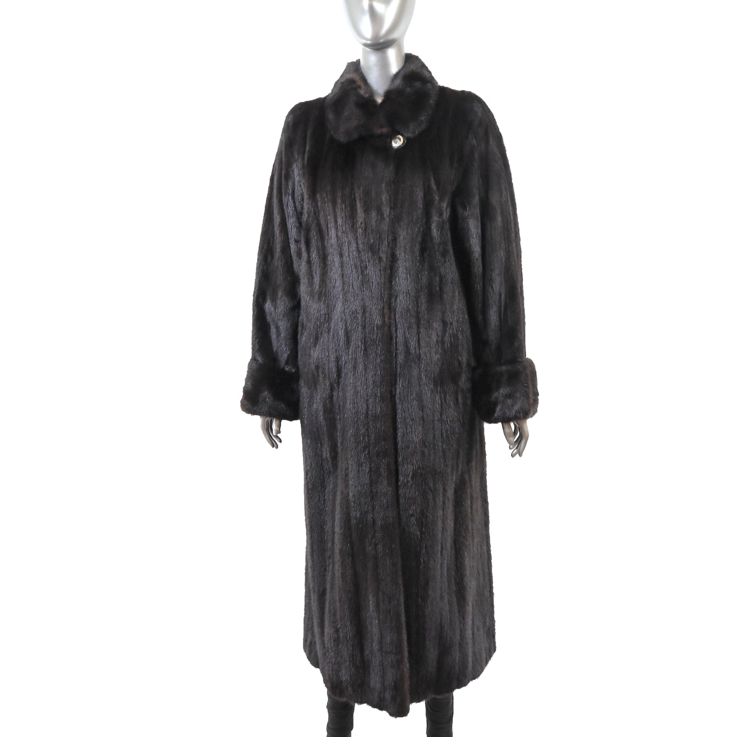 Dark Brown Mink Coat- Size L