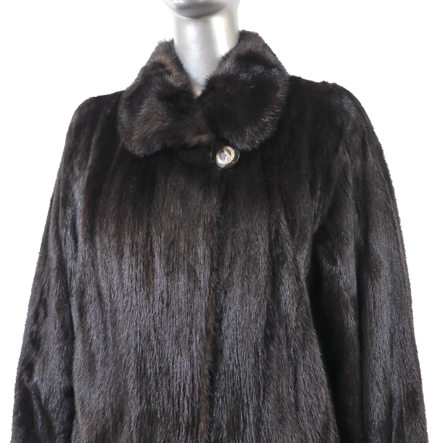 Dark Brown Mink Coat- Size L