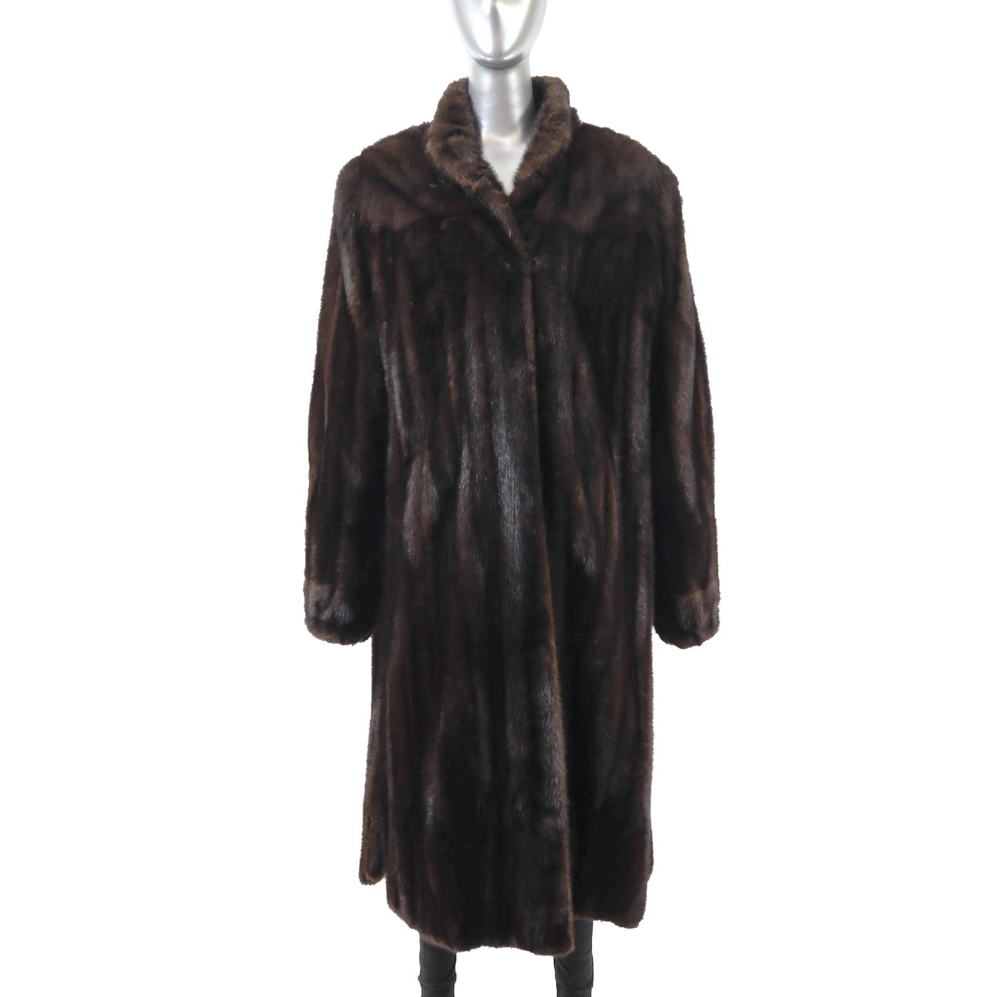 Brown Mink Coat- Size XL