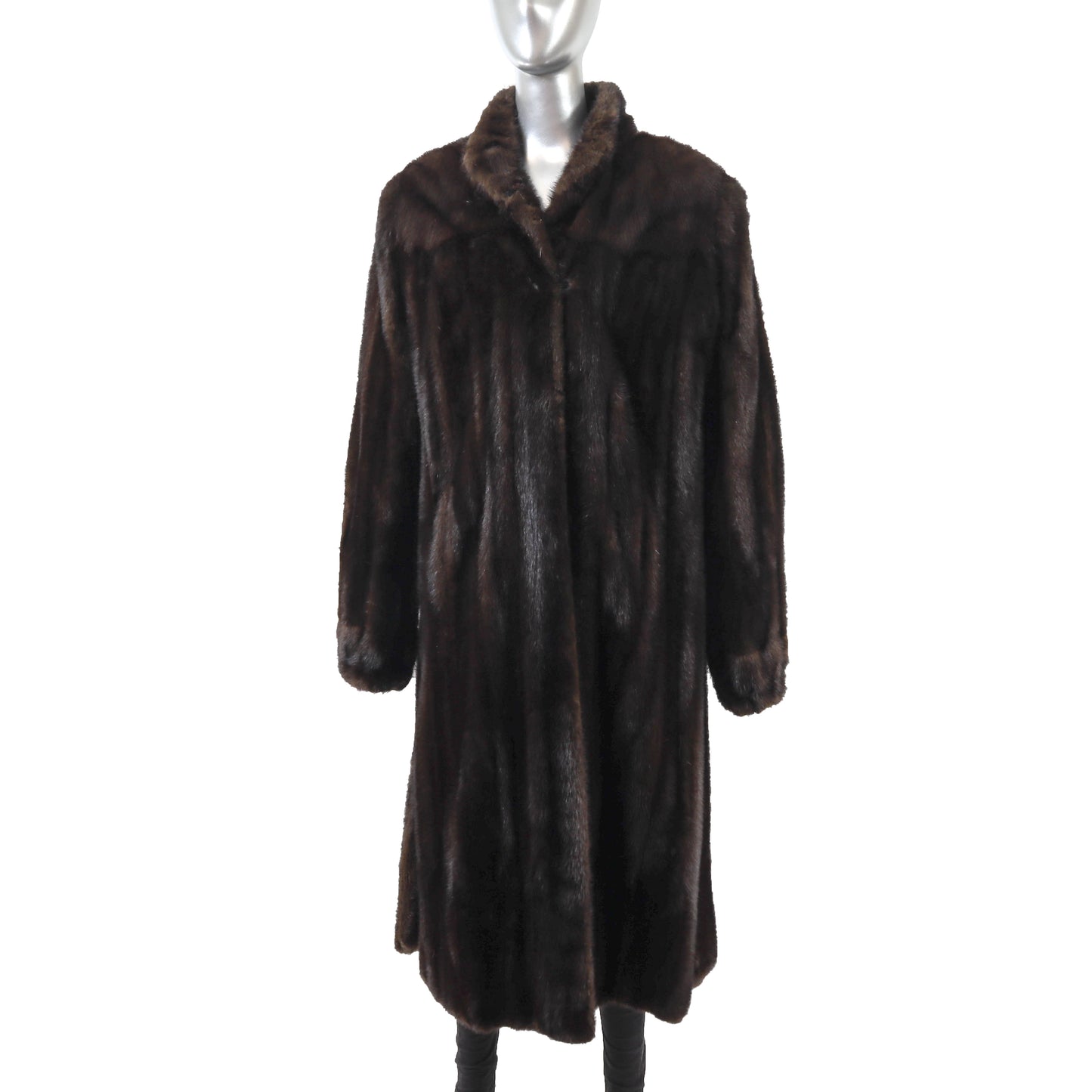 Brown Mink Coat- Size XL