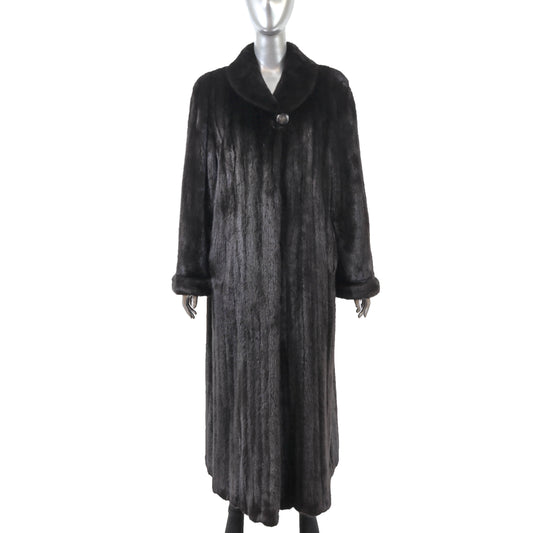 Black Mink Coat- Size L