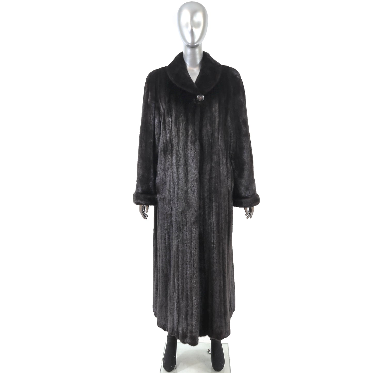 Black Mink Coat- Size L