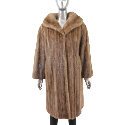 Light Brown Mink Coat- Size L