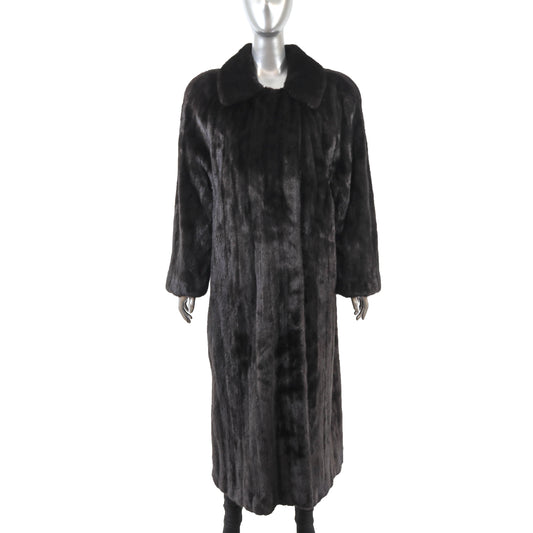 Black Mink Coat- Size L