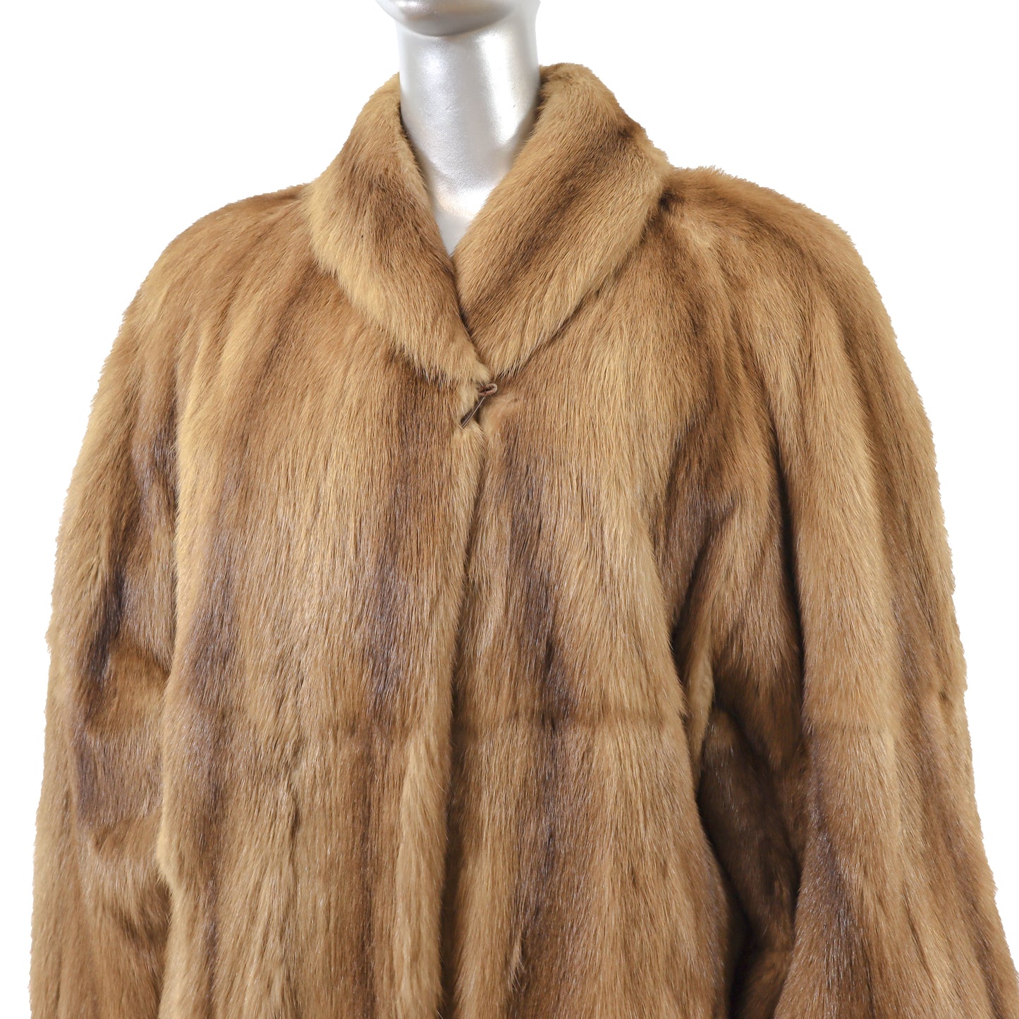 Orange Mink Coat- Size XL