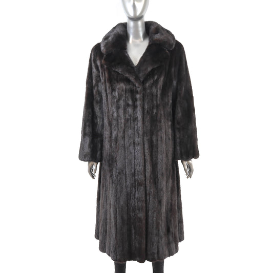 Black Mink Coat- Size M