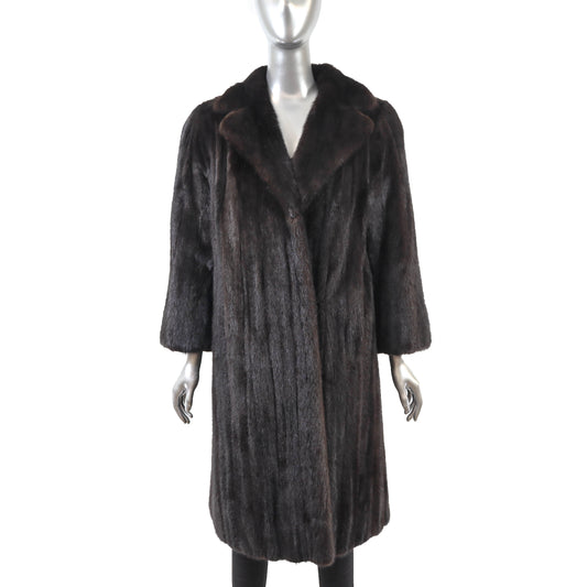 Dark Brown Mink Coat- Size M