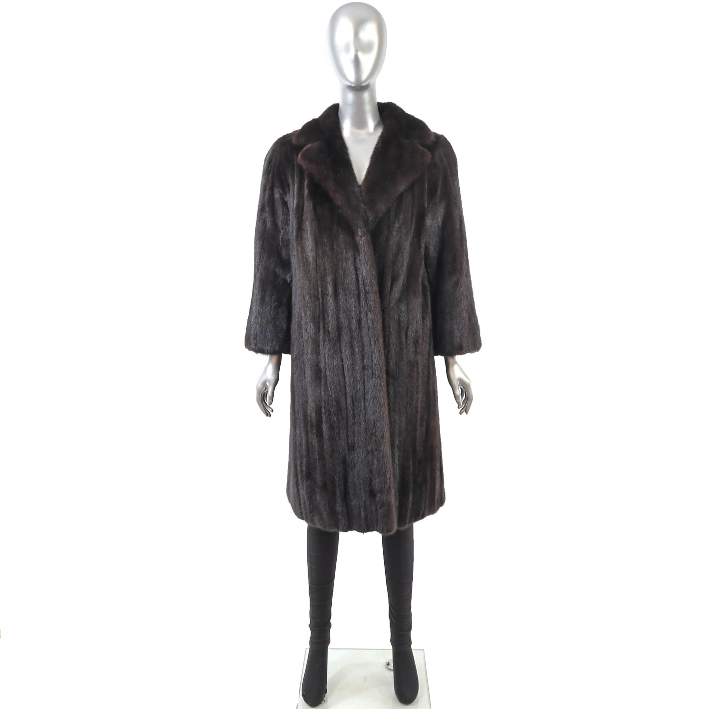 Dark Brown Mink Coat- Size M