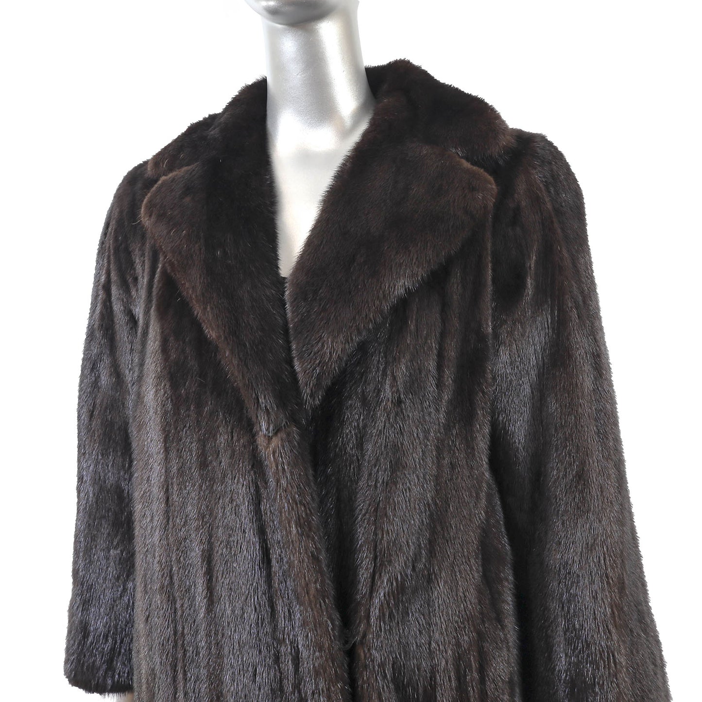 Dark Brown Mink Coat- Size M