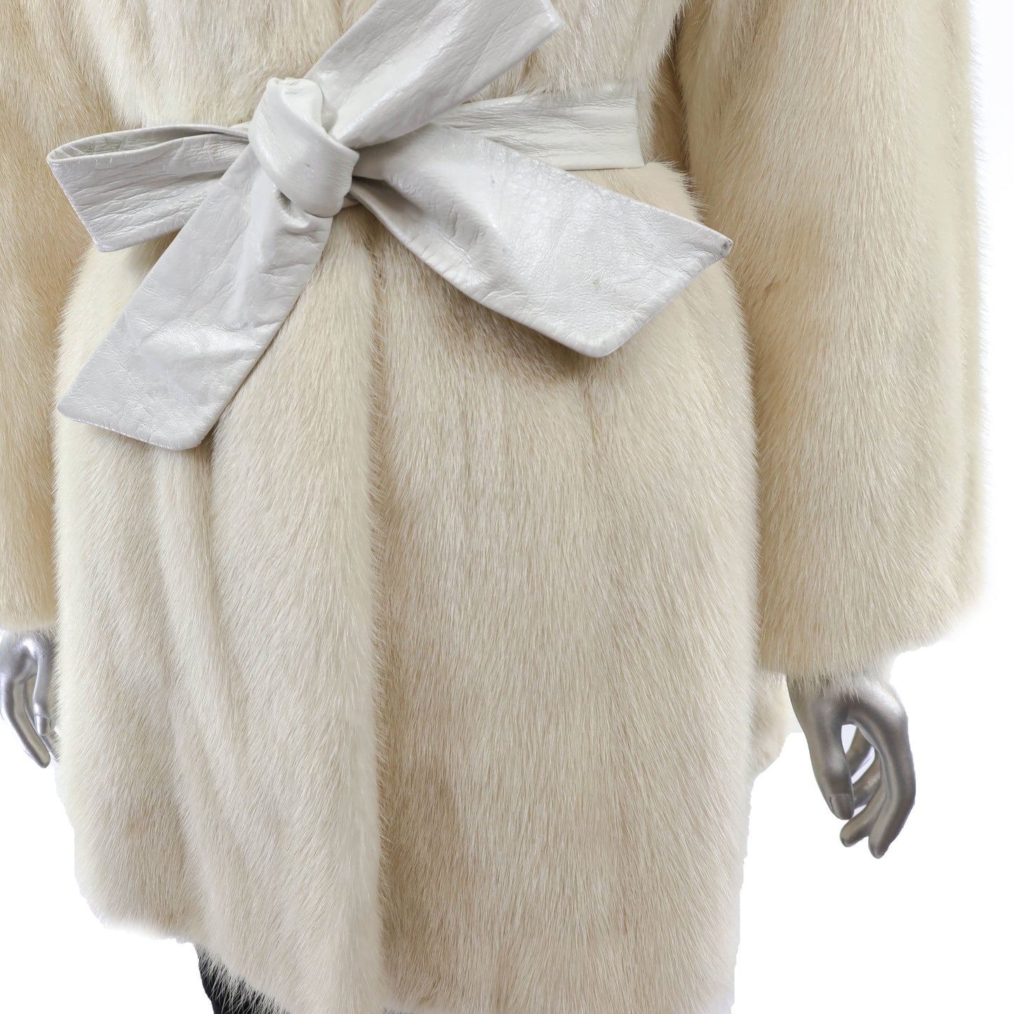 Ivory Mink 3/4 Coat- Size L