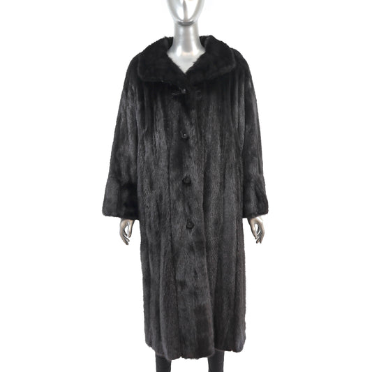 Black Mink Coat- Size M