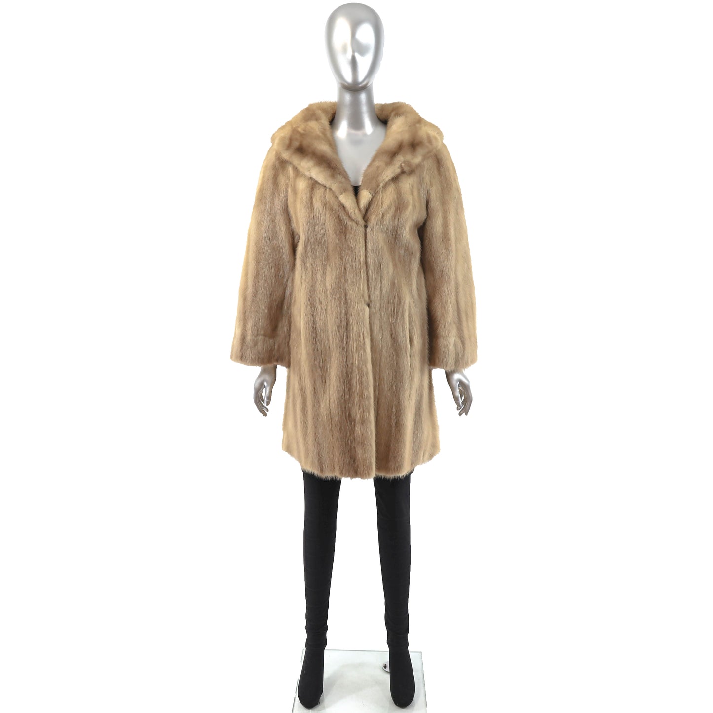 Light Brown Mink Coat- Size XL