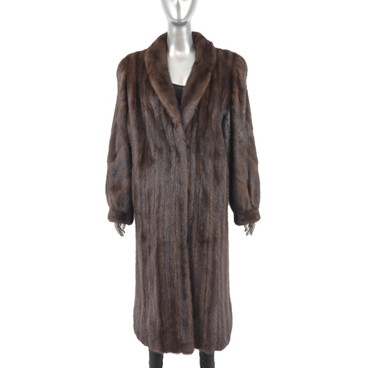 Brown Mink Coat- Size XL