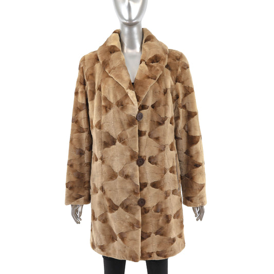 Sheared Reversible Mink Coat- Size M