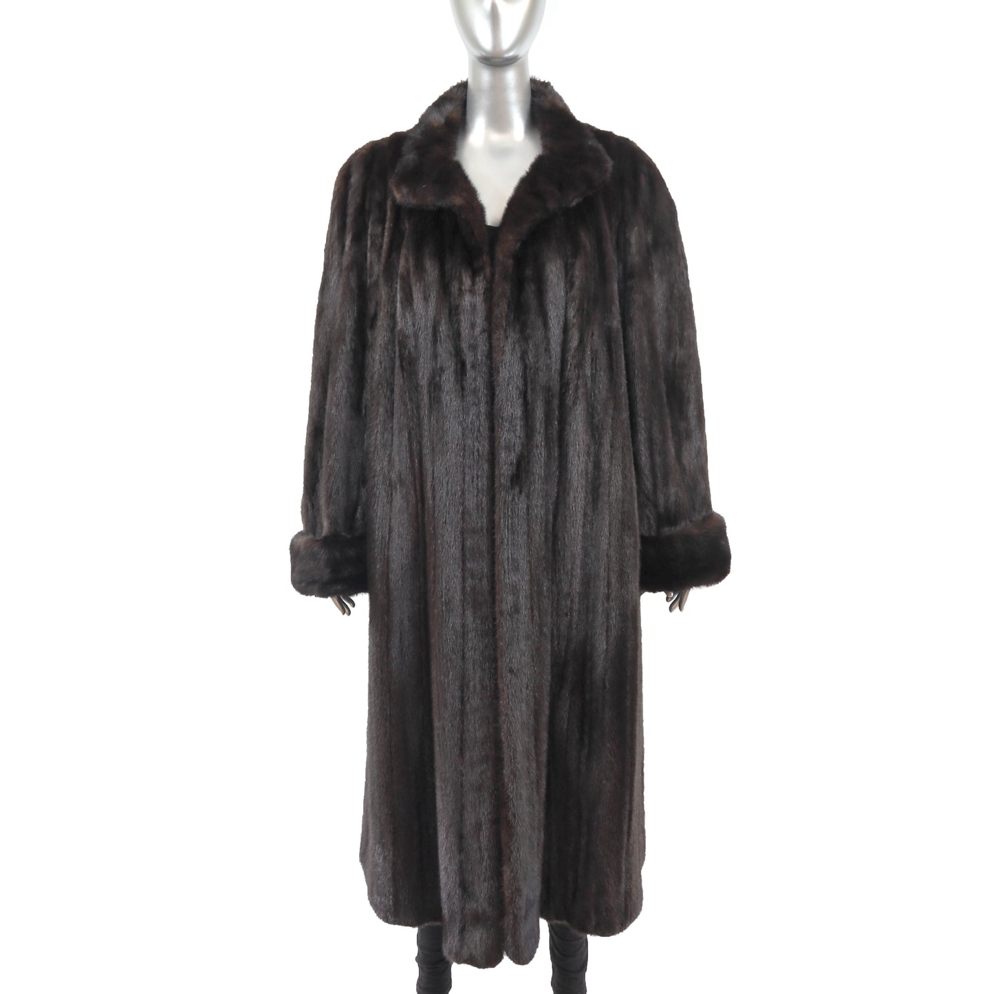 Dark Brown Mink Coat- Size XXL