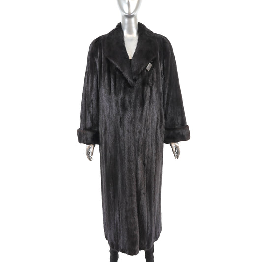 Black Mink Coat- Size XXL