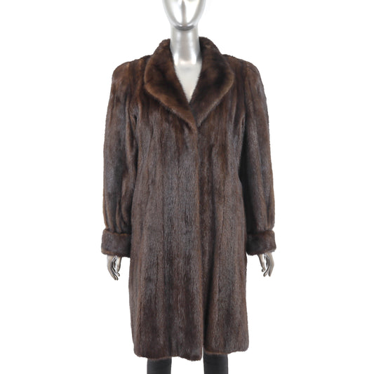 Brown Mink Coat- Size L