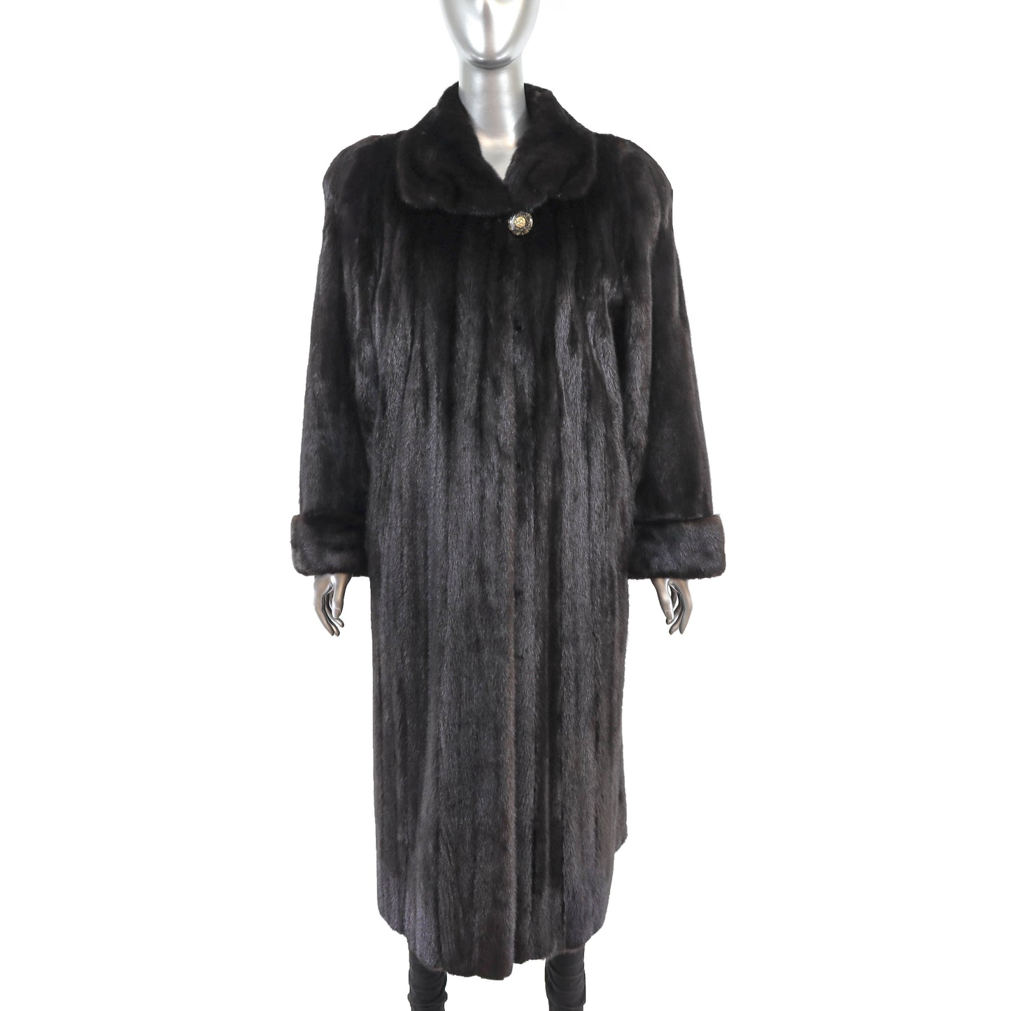 Black Mink Coat- Size XL