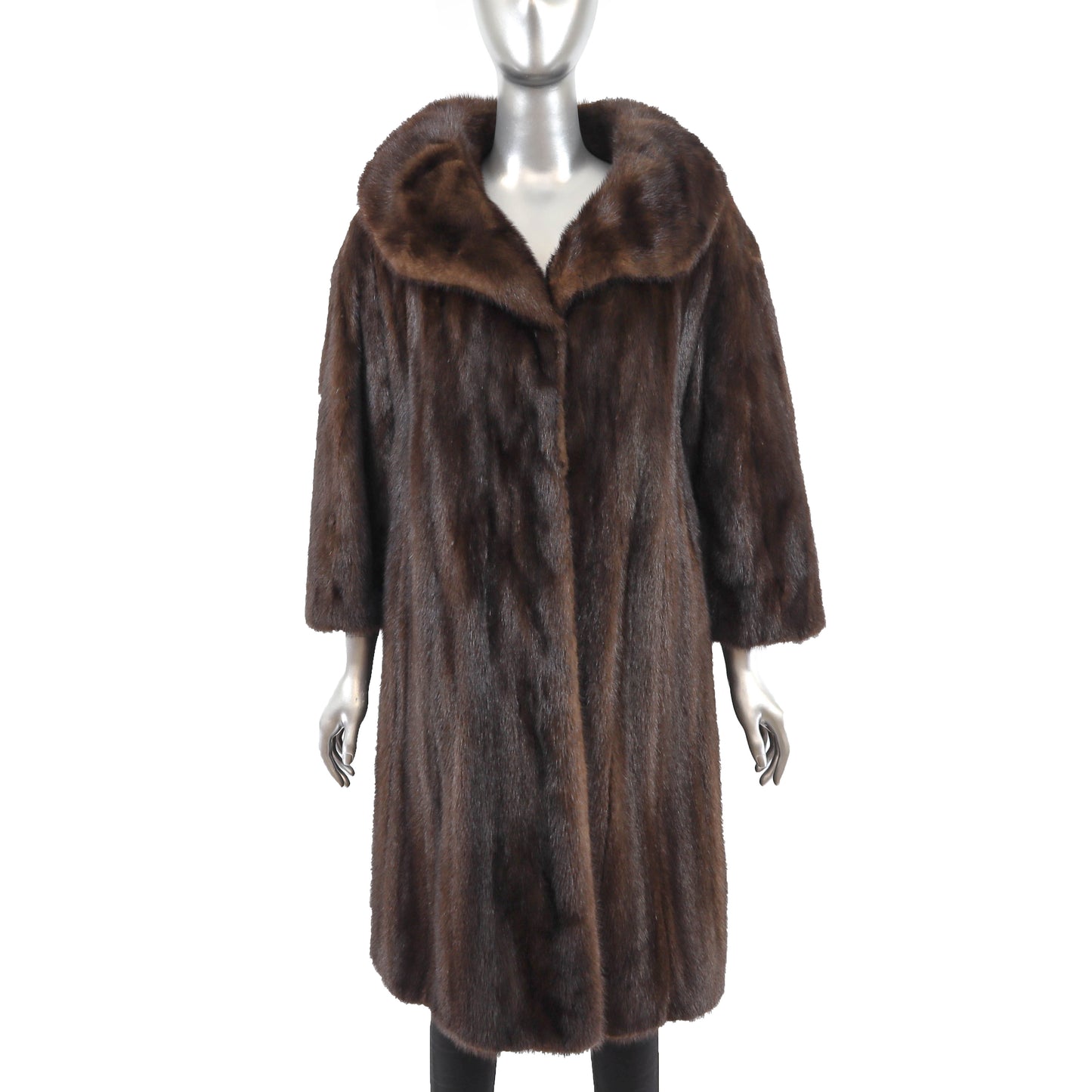 Brown Mink Coat- Size XL