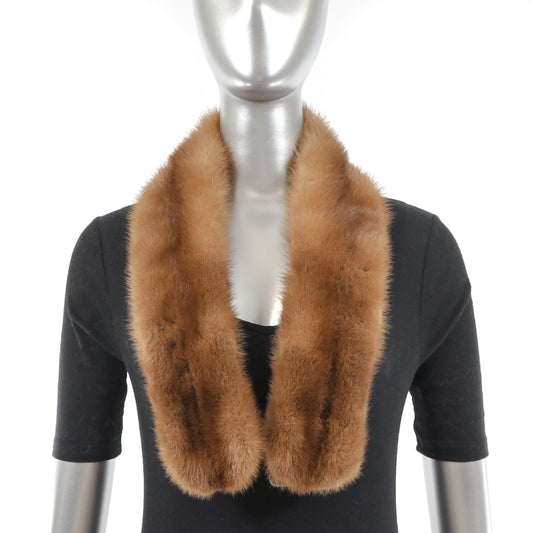 Light Brown Mink Collar- Size Free