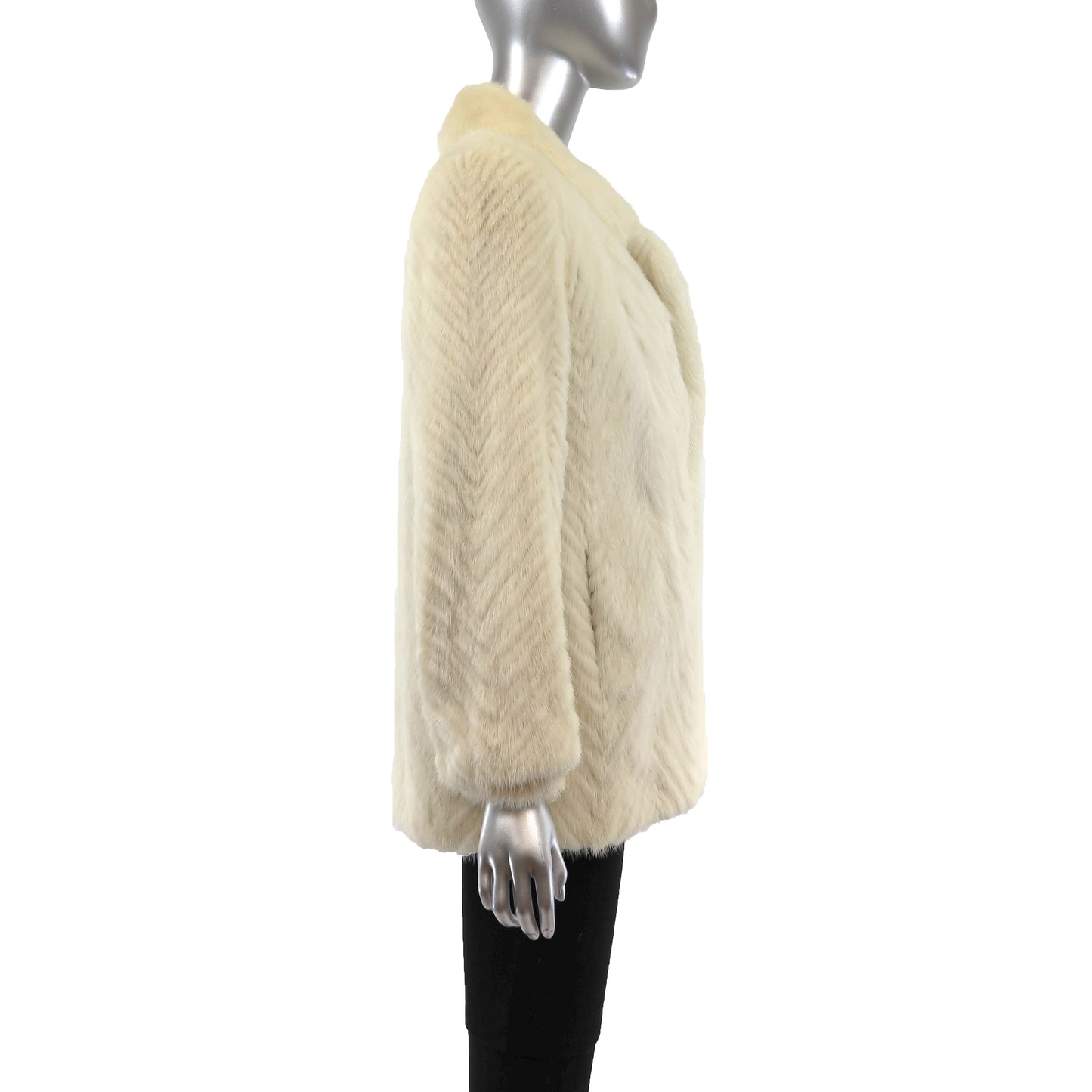 Beige Section Mink Jacket- Size S